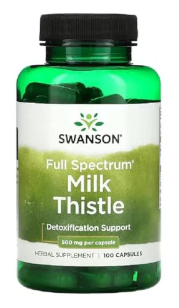 Swanson - Full Spectrum Milk Thistle 500mg - Chardon-Marie | Soutien Naturel pour la Fonction Hépatique et la Détoxification - 100 Capsules