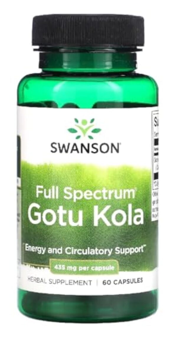 Swanson - Gotu Kola, 435mg | Soutien naturel pour la mémoire et la circulation - 60 Capsules