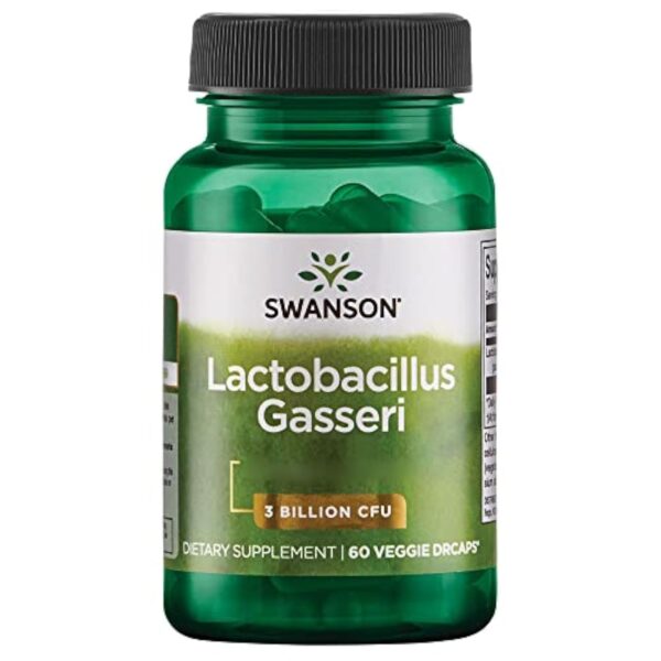 Swanson, Lactobacillus Gasseri, 3 Milliards de Cultures Bactériennes, 60 Capsules, Sans Soja, Sans Gluten, Sans OGM