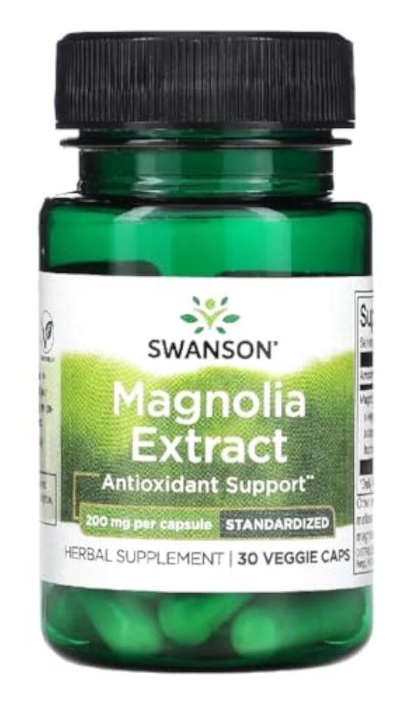 Swanson - Magnolia Bark, 400mg - Extrait de Magnolia en Capsules | Soutient la stabilité de l'humeur et la réduction du stress - 30 Capsules