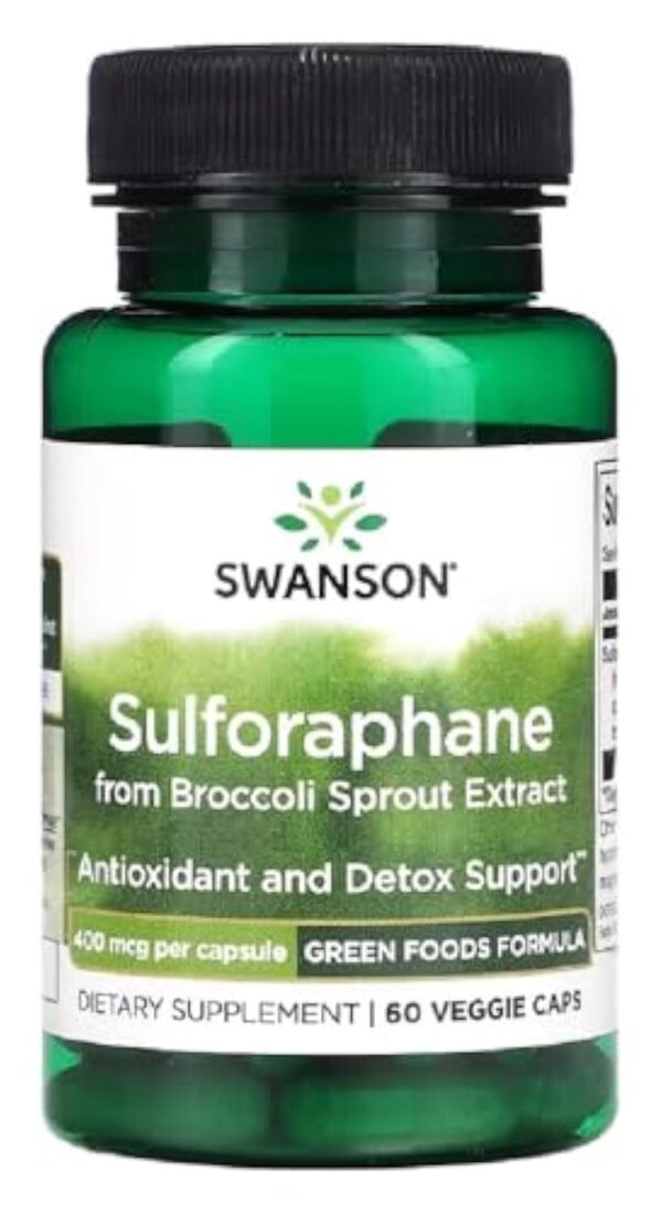 Swanson - Sulforaphane 400 mcg | Soutien Antioxydant & Détoxification du Foie - 60 Capsules