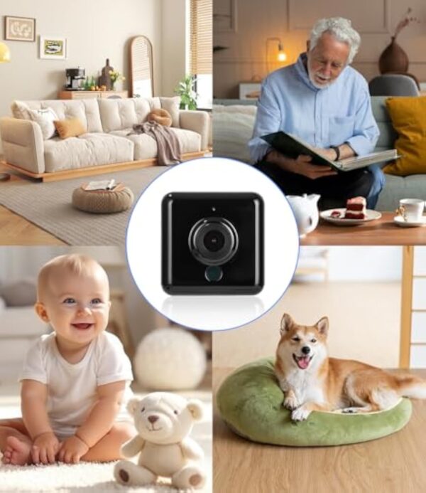 Camera Espion, 4K HD Mini Camera Espion sans Fil, Camera Surveillance WiFi avec Détection Mouvement Vision Nocturne, Caméra Espion Enregistreur Intérieure/Extérieure – Image 8