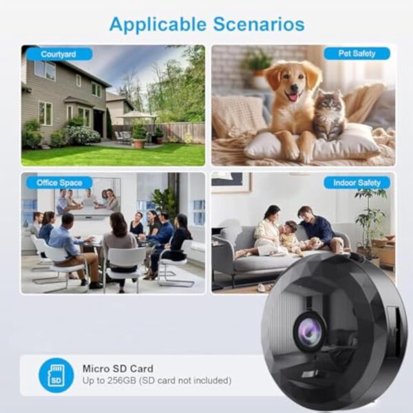 DVONE Mini Caméra Espion, WiFi 1080P HD Mini Caméra de Surveillance Interieur/Extérieur sans Fil avec Audio et Vidéo, avec Enregistrement Longue Batteries, pour l'extérieur/intérieur – Image 10