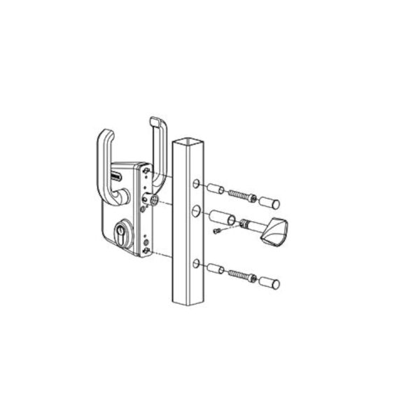 LOCINOX *********************Com SNA60020 Serrure Portail Coulissant INOX LOCINOX Profil 40-LSKZ4040 U2L, Aluminium argenté, Aluminium silberfärbig – Image 5