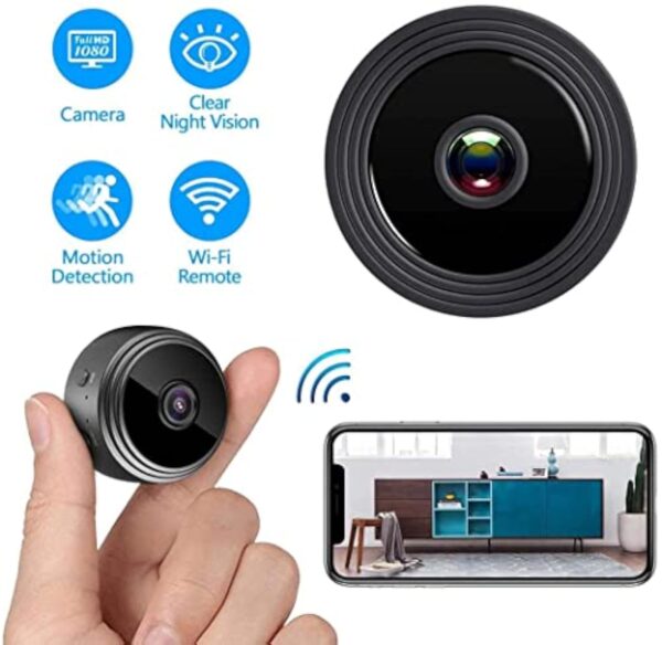 Mini Camera Espion Cachee Enregistreur,Full HD 1080P Micro Caméra WiFi Exterieur sans Fil Spy Cam Vision Nocturne Détection de Mouvement Micro Camera,Interieur/Exterieur – Image 3