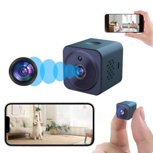 Mini caméra de surveillance 1080P Mini avec transmission en temps réel via une application mobile, caméra espion Full HD sans fil avec détection de mouvement et fonction d'enregistrement, caméra de su