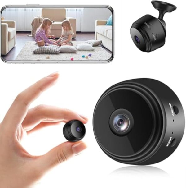 Mini caméra espion sans fil,1080P camera surveillance wifi exterieure/ interieur sans fil Micro Caméra Espio,avec Détection de Mouvement et Vision Nocturne,Enregistrement vidéo à distance (S)