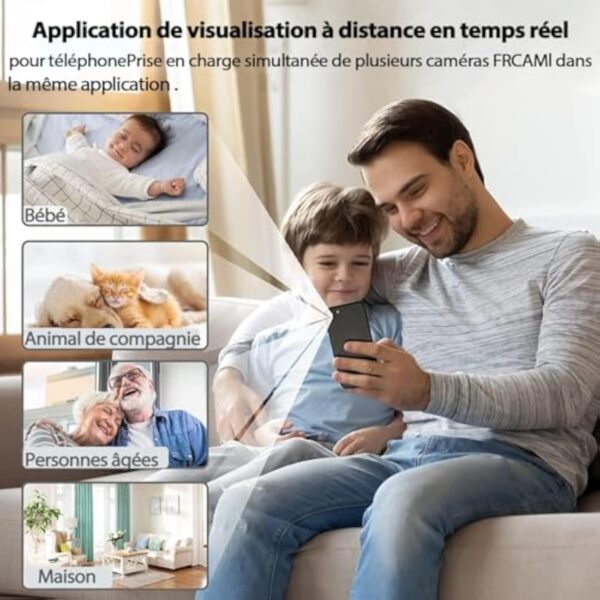 Mini caméra espion sans fil,1080P camera surveillance wifi exterieure/ interieur sans fil Micro Caméra Espio,avec Détection de Mouvement et Vision Nocturne,Enregistrement vidéo à distance (S) – Image 9