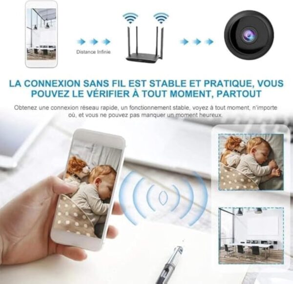 NeWnan Mini Camera Espion sans Fil 1080P - Camera Surveillance WiFi Intérieure/Extérieure - Mini Camera - Caméra Exterieur sans Fil (4) – Image 8