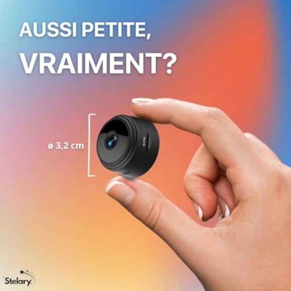 Stelary Caméra Espion | Support Magnétique | Caméra Cachée Mini | Surveillance Discrète | Caméra Sécurisée pour Maison | Emplacement Micro SD 128 Go | WIFI | Facile à Installer – Image 4