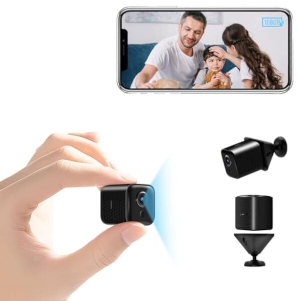 Tiantianle Camera Espion,WiFi 1080P HD Mini Camera Espion sans Fil,Caméra de Surveillance sans Fil Interieur,Camera Espion a Distance Discrete, Mini Cachée Détection Mouvement Spy Cam Vision Nocturne