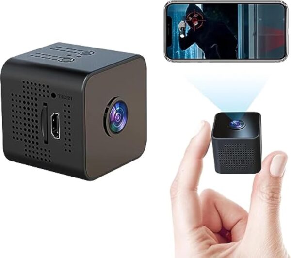 beseloa 2K Mini Camera Espion WiFi sans Fil Spy avec Vision Nocturne et Detecteur, Caméra Video Surveillance de Sécurité Bébé Hidden Caméra Interieur/Exterieur