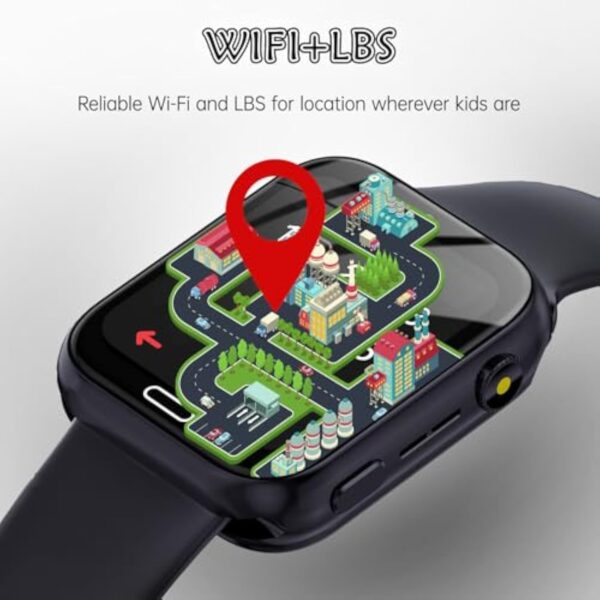 4G Montre-bracelet Connectée Bambin, 1.83''HD baffle Montre-bracelet Rationnelle Bébés cependant GPS, WIF, SOS, Délire Vidéocassette, 7 Sports, Compte-pas, Caméra, Sonnerie, Secours de Smartwatch Bigophone Bambin dans Filles et Garçons – Image 5