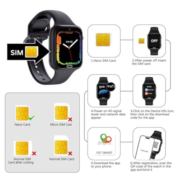 4G Montre-bracelet Connectée Bambin, 1.83''HD baffle Montre-bracelet Rationnelle Bébés cependant GPS, WIF, SOS, Délire Vidéocassette, 7 Sports, Compte-pas, Caméra, Sonnerie, Secours de Smartwatch Bigophone Bambin dans Filles et Garçons – Image 8