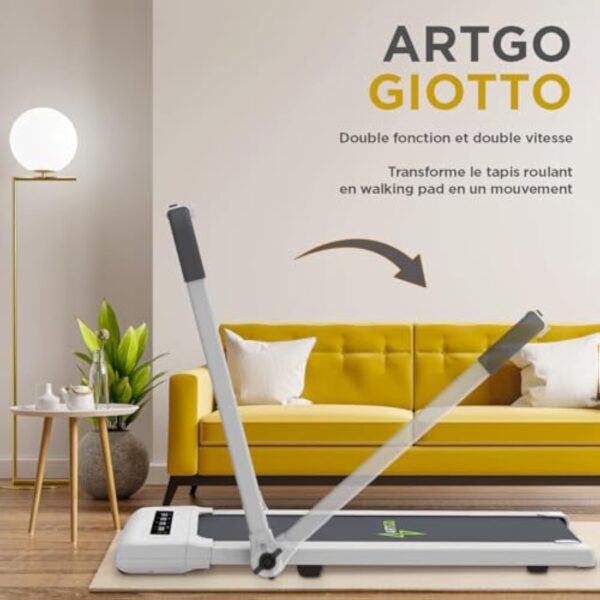 ArtGo Giotto Essuie-pieds de Grimpe électrique et Essuie-pieds de Offre (2-en-1), Peu obstrué, Commandes au Banderole, Bluetooth, KINOMAP et ZWIFT APP, télécommande lors Coucou, 6 programmes, Marchandise – Image 3