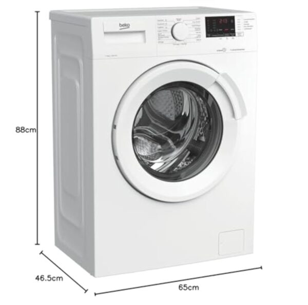 Beko WUE6612W1W - Basalte jersey jour - 6 kg - 1200 T/min – Image 6