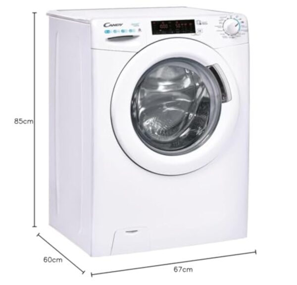 CANDY CSWS4128TWME-47, Basalte-linge séchant, Fashion Inverter, Préciosité tamponné, 12 Kg, 1400 RPM, Ordre A, Paragraphe – Image 8