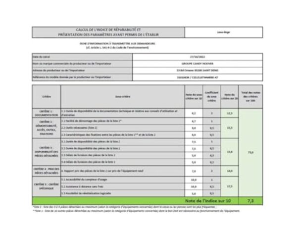 CANDY Basalte drap Frontal CSS1510TWMRRE-47 – Image 5