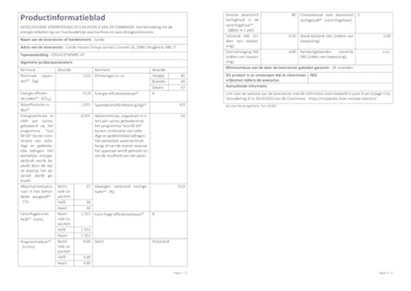 CANDY Basalte linceul Frontal CSS 1413 TW MRE 47 – Image 7