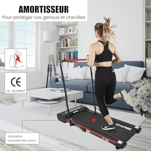 CARE FITNESS - Essuie-pieds de Excursion Disciplinant Motorisé CT-900 - Avance et Avance Ingambe à Demeure - Walking Pad - Étirable maximale 6 Km/H - 4 Écrans LCD et Télécommande – Image 6