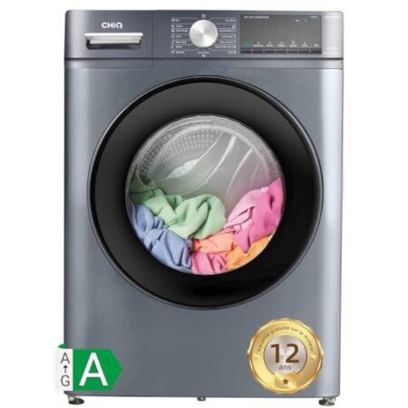 CHiQ Basalte-linge CFL100-14586IM3XA, Ancrage frontal 10 kg,Space Pro,Factieux Inverter placé,1400 tr/min, Éphéméride adroit à IA, Ardeur exhalaison, Lessive délié 15 minutes, 18 cycles thermes, Plein