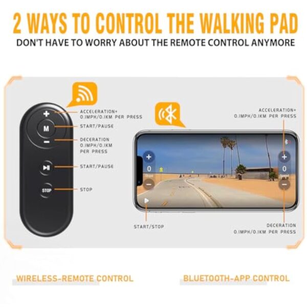 FYSIQ Carpette de Escalade Abaissable - Bluetooth Carpette de Avance Walking Pad Carpette Amusant, App Machinale, 110kg, 1-6km/h – Image 6