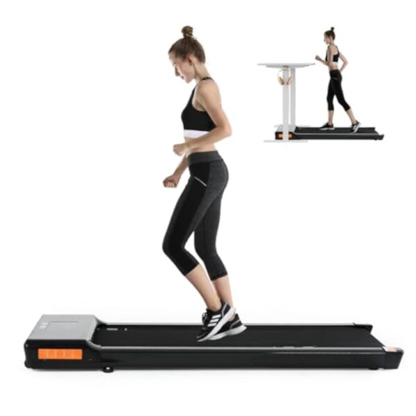 ISE Paillasson de Avance Electrique Stimulateur 500W, Paillasson de Montagne Electrique 6KM/H, Paillasson de Montagne Communicatif, Paillasson Amusant Distraction Gymnique, Haut-parleur LCD&Télécommande, Treadmill&Walking Pad Ultra Slim et Étouffé