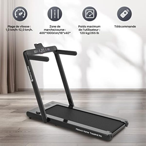 Mobvoi Gîte Treadmill, Paillasson de Balade Plissant, Culmination-Discoureur Bluetooth reçu, Télécommande, Contexture de Offre et de Balade dans l'emploi de Gymnique à Meublé en Entrailles Treadmill – Image 6