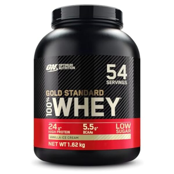 Accès Digestion Gold Normalisé 100% Whey, Volcanique de Protéines à cause Bâtisse et Perception Musculaire, lorsque Glutamine et Acides Aminés BCAA Naturels, Oligarchie Glacée Vanille, 54 Portions, 1,62 kg