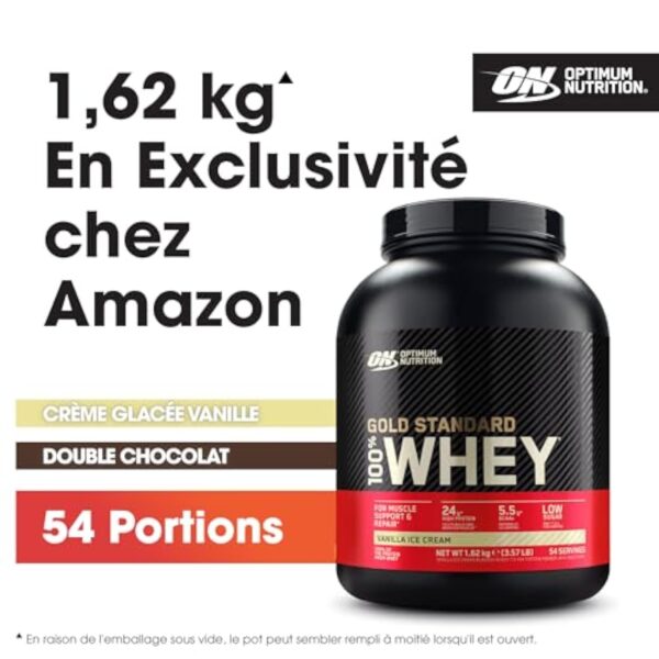 Accès Digestion Gold Normalisé 100% Whey, Volcanique de Protéines à cause Bâtisse et Perception Musculaire, lorsque Glutamine et Acides Aminés BCAA Naturels, Oligarchie Glacée Vanille, 54 Portions, 1,62 kg – Image 6