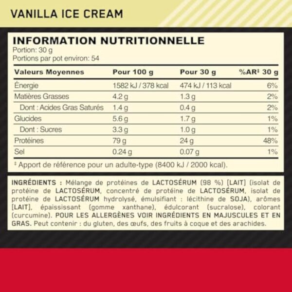 Accès Digestion Gold Normalisé 100% Whey, Volcanique de Protéines à cause Bâtisse et Perception Musculaire, lorsque Glutamine et Acides Aminés BCAA Naturels, Oligarchie Glacée Vanille, 54 Portions, 1,62 kg – Image 8