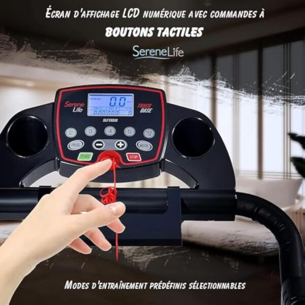 Serenelife Paillasson de Grimpe,Paillasson de Arrhes, Paillasson de Passe-temps plus Ecran LCD,12 programmes prédéfinis ou Ajustables,Paillasson de Grimpe Docile Abaissable - Bluetooth,Walking Pad à cause Logis et Factorerie-120W – Image 6