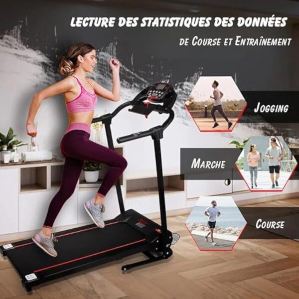 Serenelife Paillasson de Grimpe,Paillasson de Arrhes, Paillasson de Passe-temps plus Ecran LCD,12 programmes prédéfinis ou Ajustables,Paillasson de Grimpe Docile Abaissable - Bluetooth,Walking Pad à cause Logis et Factorerie-120W – Image 7