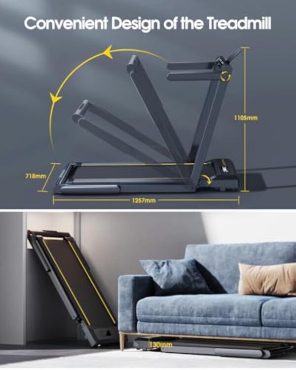 Essuie-pieds de Varappe 2 en 1,Élastique maximale 16 km/h,2.5HP,Essuie-pieds Amusant électrique Pliable,Extraordinaire Fécond 42cm, Élusif tweeter LED, 12 programmes de Varappe,Aménagement de la variation Cardiaque – Image 9