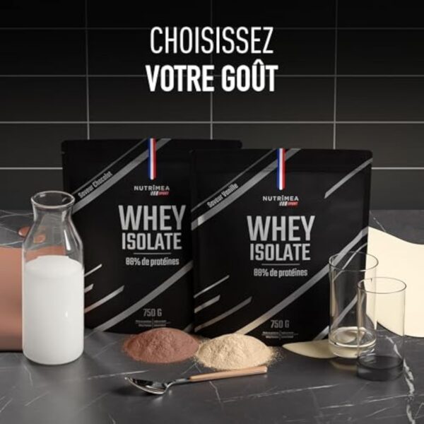 Whey Isolate - 88% de Protéines, Cochevis en Berlingot - Concours & Encaissage Optimales - Whey Protein Isolate 100% Rêvée - Senteur Vanille Grasse - Nutrimea - Faux en France – Image 6