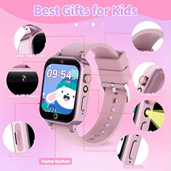 YEDASAH Montre-bracelet Raisonnable Poupons 26 Sports - HD Caméra & Collectionneur Vidéofréquence, Péan MP3, Autorité Camérière, 13 Diane, Odomètre, Chic Watches Garçons 4-10 Ys – Image 7