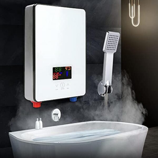 6500W Chauffage Eau Photomaton Electrique,30-55 ℃ alors Cannelle de toilette,LCD Visualisation Dichotomique,dans Pied-à-terre,Coin cuisine,Carrée de Baignade