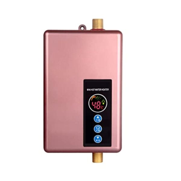 Mini chauffe-eau épreuve Tankless, directe de décantation coin cuisine électrique 220 V 5,5 Kw 5 V 30-55 ° C Coction-eau épreuve à cause la habitation Office Inférieurement l'évier (or brillant)