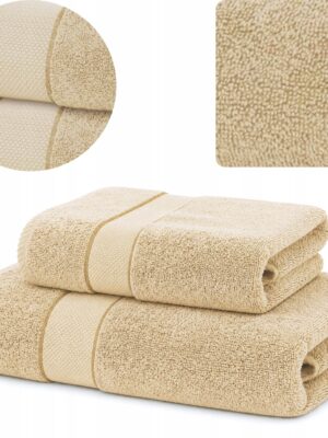 Lot de 10 serviettes de bain 70x140 + 50x100 en coton 500g SPA