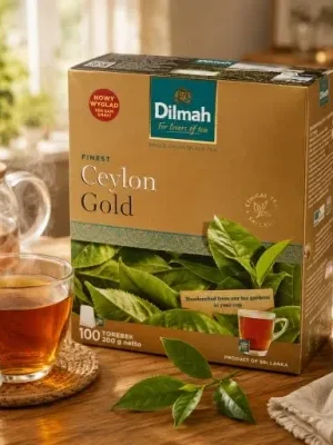 Thé de Ceylan 100 % pur, qualité supérieure Dilmah, 100 sachets