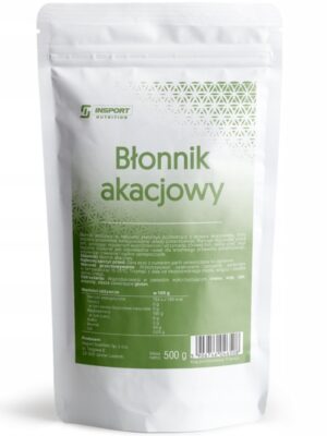 Fibre d'acacia - 90 % de fibres - 500 g Doypack - Perte de poids - Digestion - Végétalien - Sans gluten - Emballage anti-fuite avec fermeture éclair - INSPORT Nutrition
